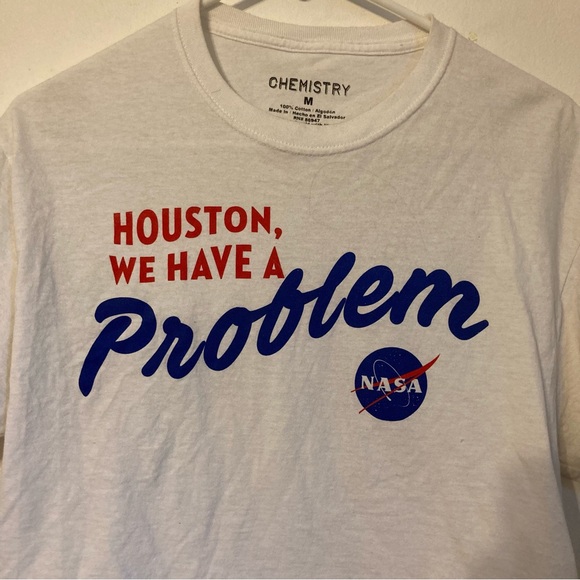 “Houston, We have a problem” NASA white crop top by Chemistry M - Picture 2 of 4